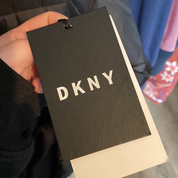 DKNY Faux Fur Trim Hooded Puffer Coat - Picture 9 of 15